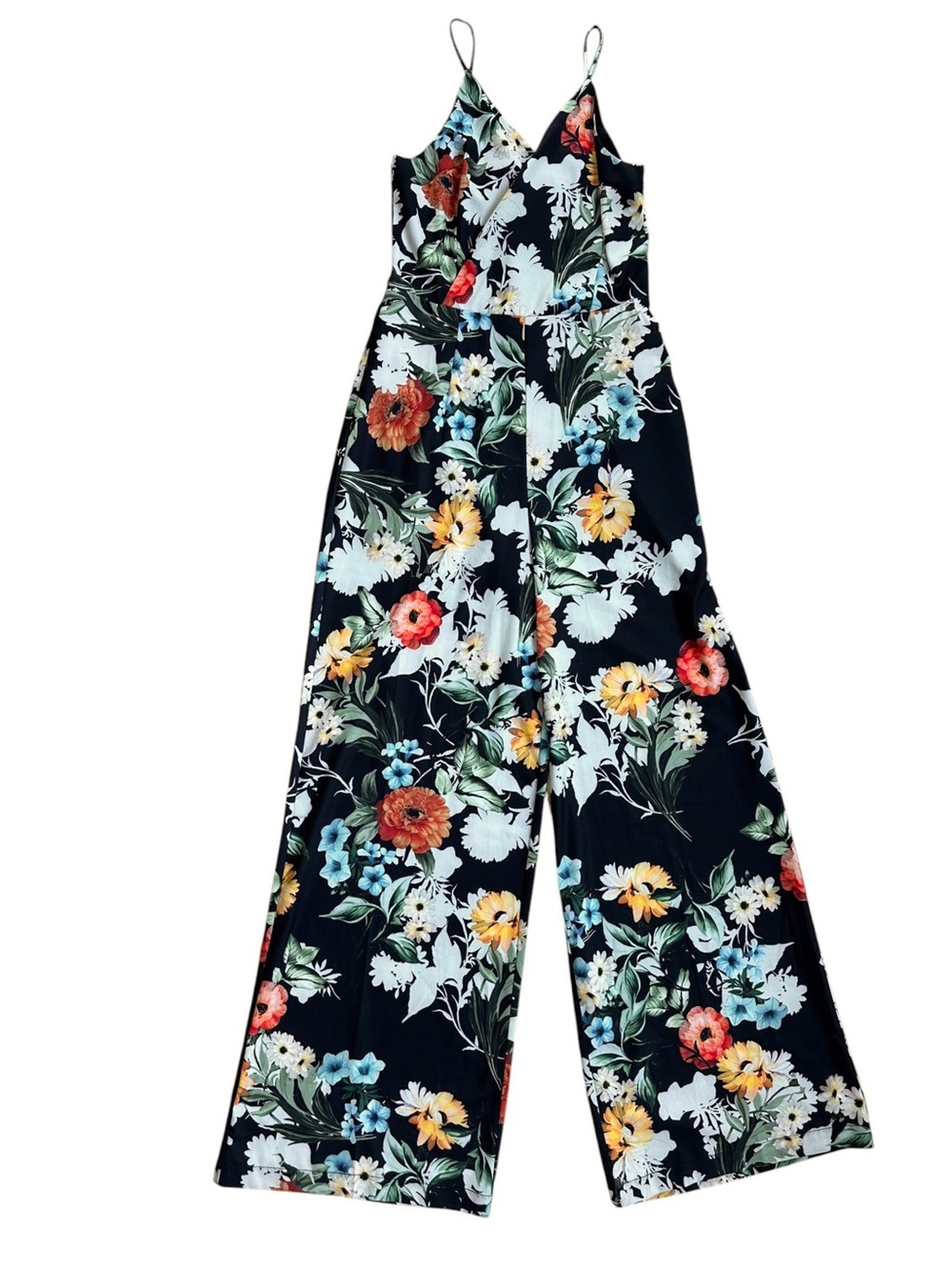 Anthropologie Yumi Kim Black Floral Jumpsuit